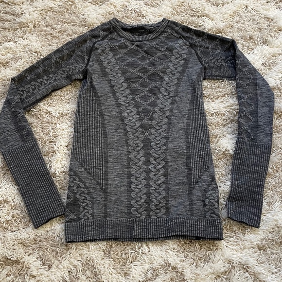 Lululemon Rest Less Pullover Heather Black Size 6 - Picture 4 of 5